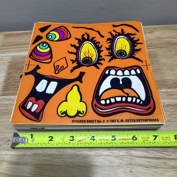 Vintage Halloween Pumpkin Face Stickers & The Egg Folks Stickers 1980s - Picture 13 of 13